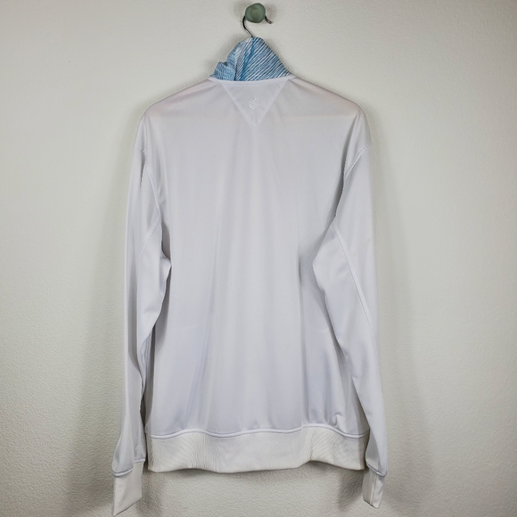 Rocawear Abstract Lines White Blue Jacket Large - Picture 5 of 8